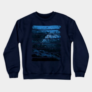 Ice Cold Mountains - Snowy Night Alps Crewneck Sweatshirt